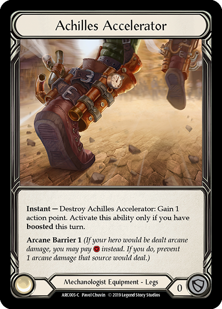 Achilles Accelerator | Common [Cold Foil] - 1st Edition 