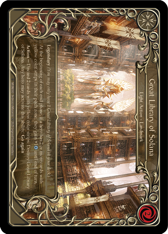 fabled cards flesh and blood TCG Elements and ward off threats with the mysterious Enigma Great Library of Solana |