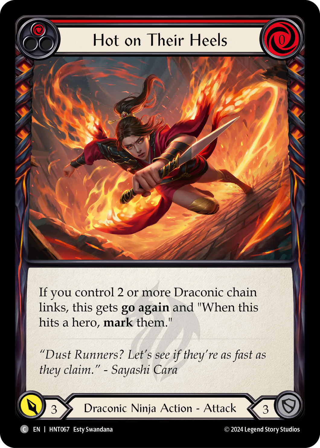 Hot on Their Heels (Red) | Common [Rainbow Foil]