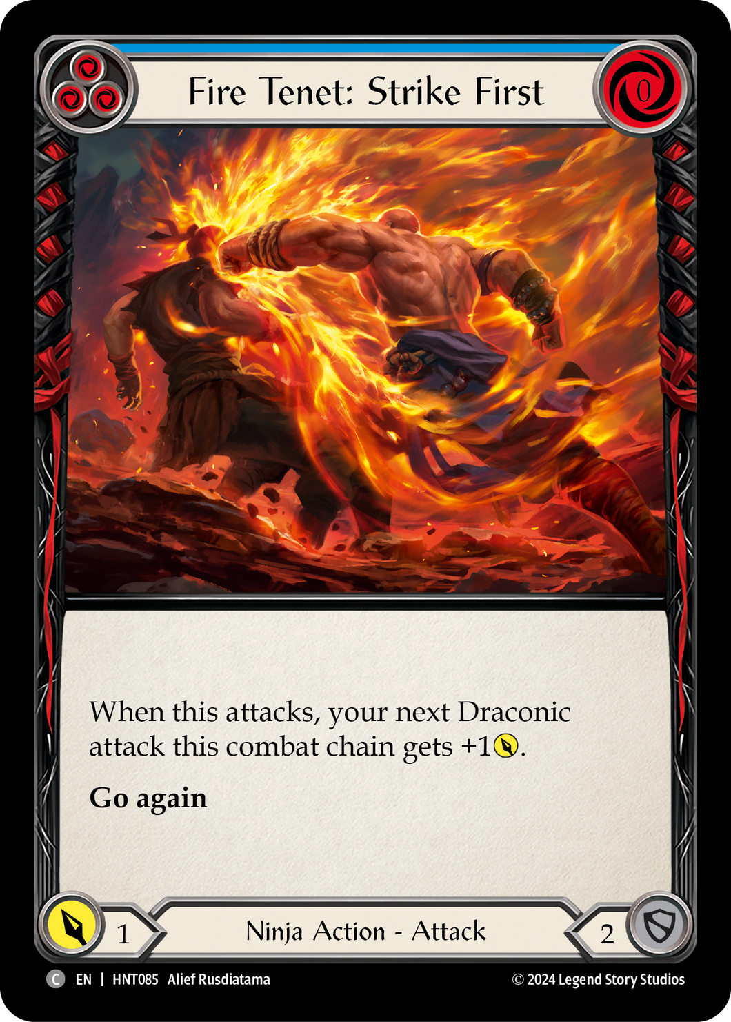 Fire Tenet: Strike First (Blue) | Common [Rainbow Foil]