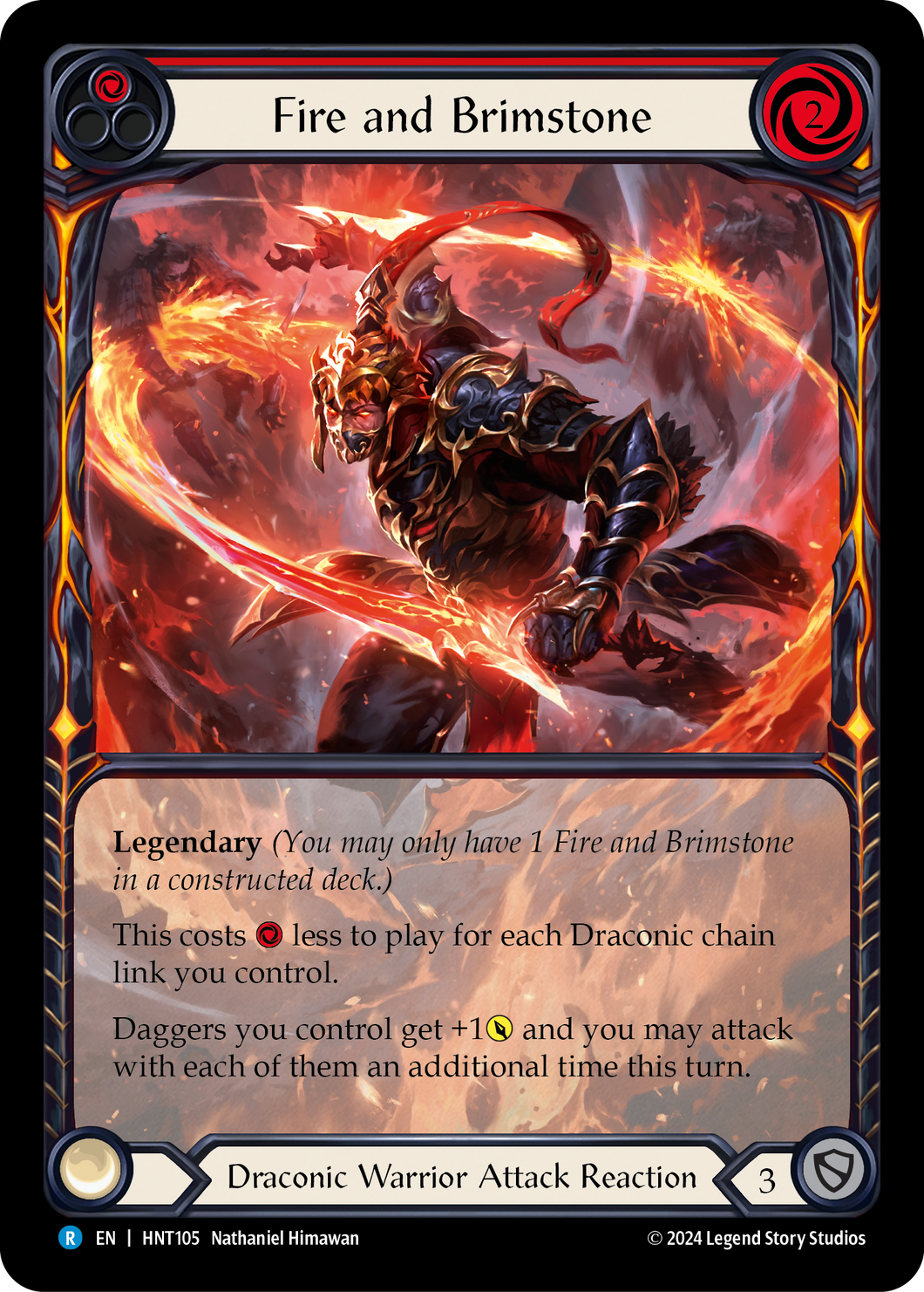 Fire and Brimstone (Red) | Rare [Extended Art Rainbow Foil]