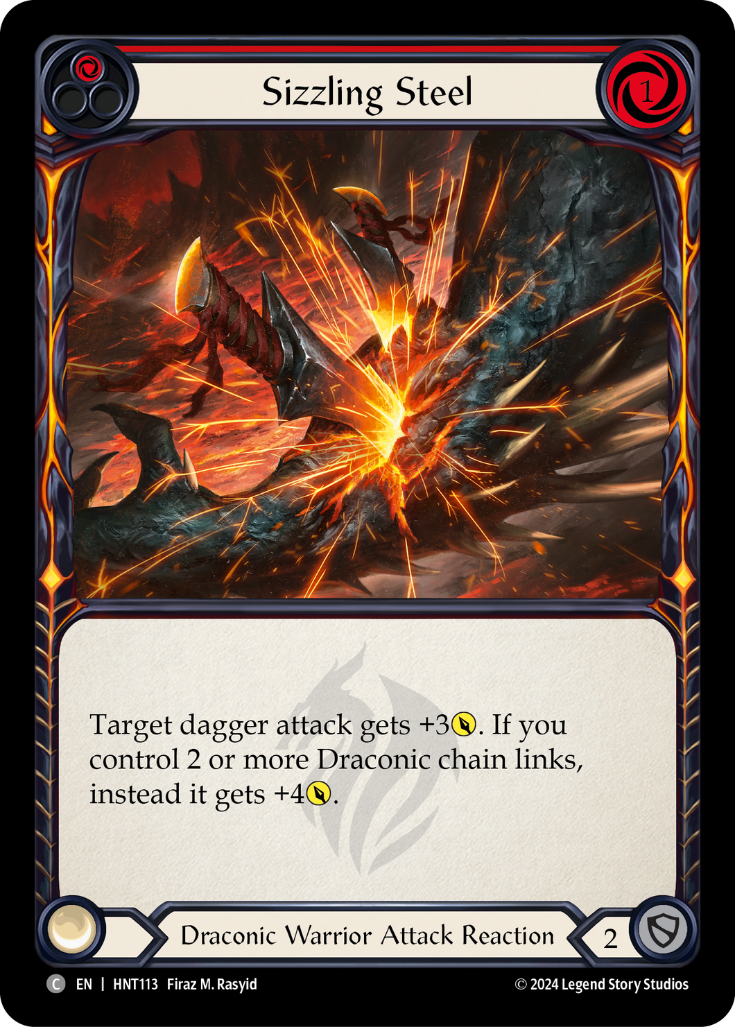 Sizzling Steel (Red) | Common [Rainbow Foil]