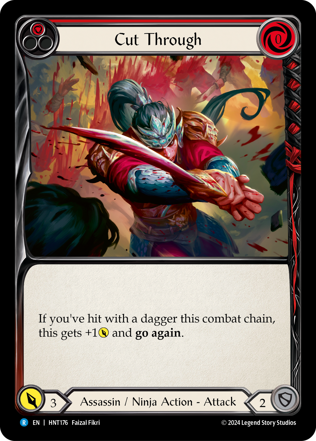 Cut Through (Red) | Rare [Rainbow Foil]