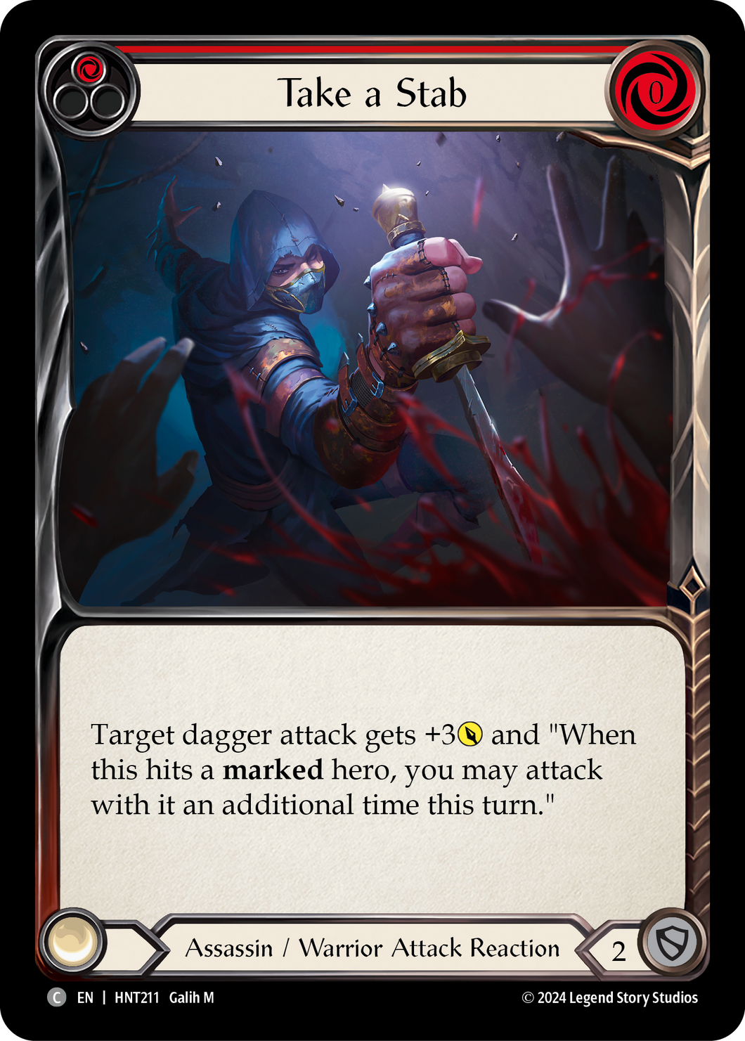 Take a Stab (Red) | Common [Rainbow Foil]