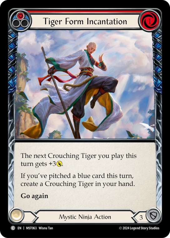 Tiger Form Incantation (Red) | Common [Rainbow Foil]