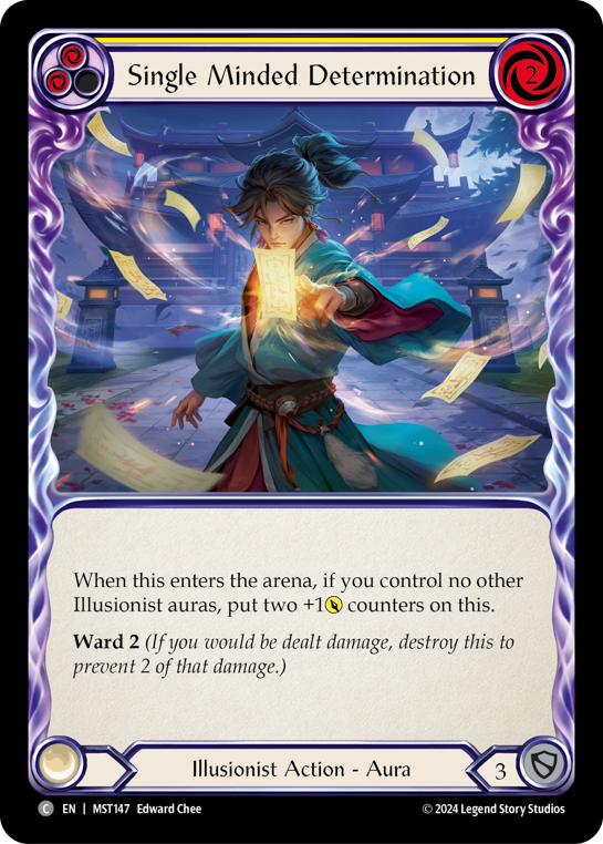 Single Minded Determination (Yellow) | Common [Rainbow Foil]