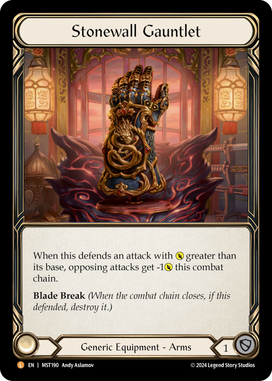 fab 石壁の籠手/ Stonewall Gauntlet/　RF Stonewall Gauntlet | Legendary [Rainbow Foil] – Fabarmory.com