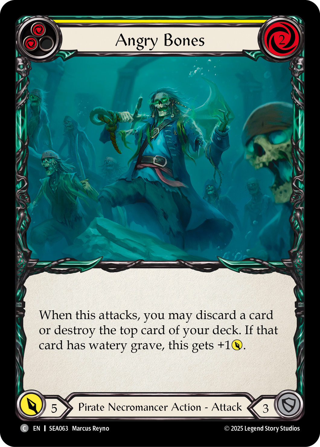 Angry Bones (Yellow) | Common [Rainbow Foil]