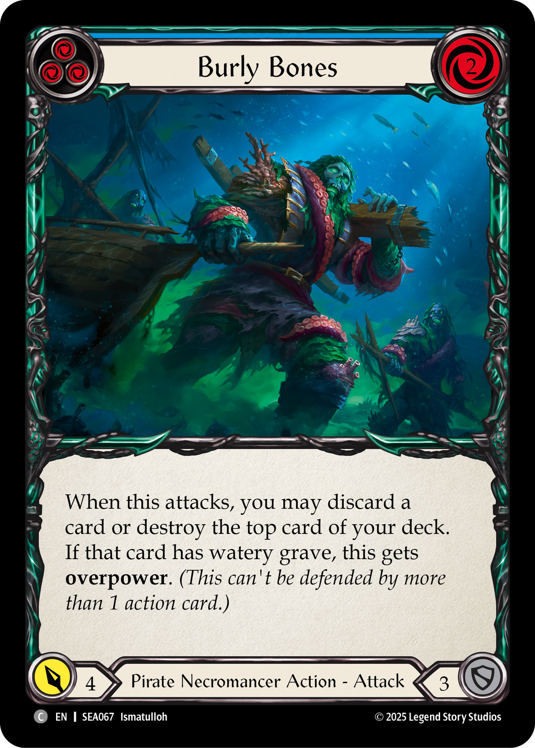 Burly Bones (Blue) | Common [Rainbow Foil]