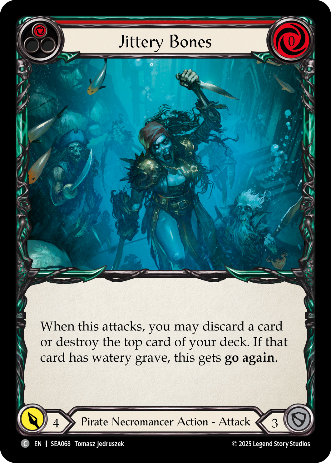 Jittery Bones (Red) | Common [Rainbow Foil]