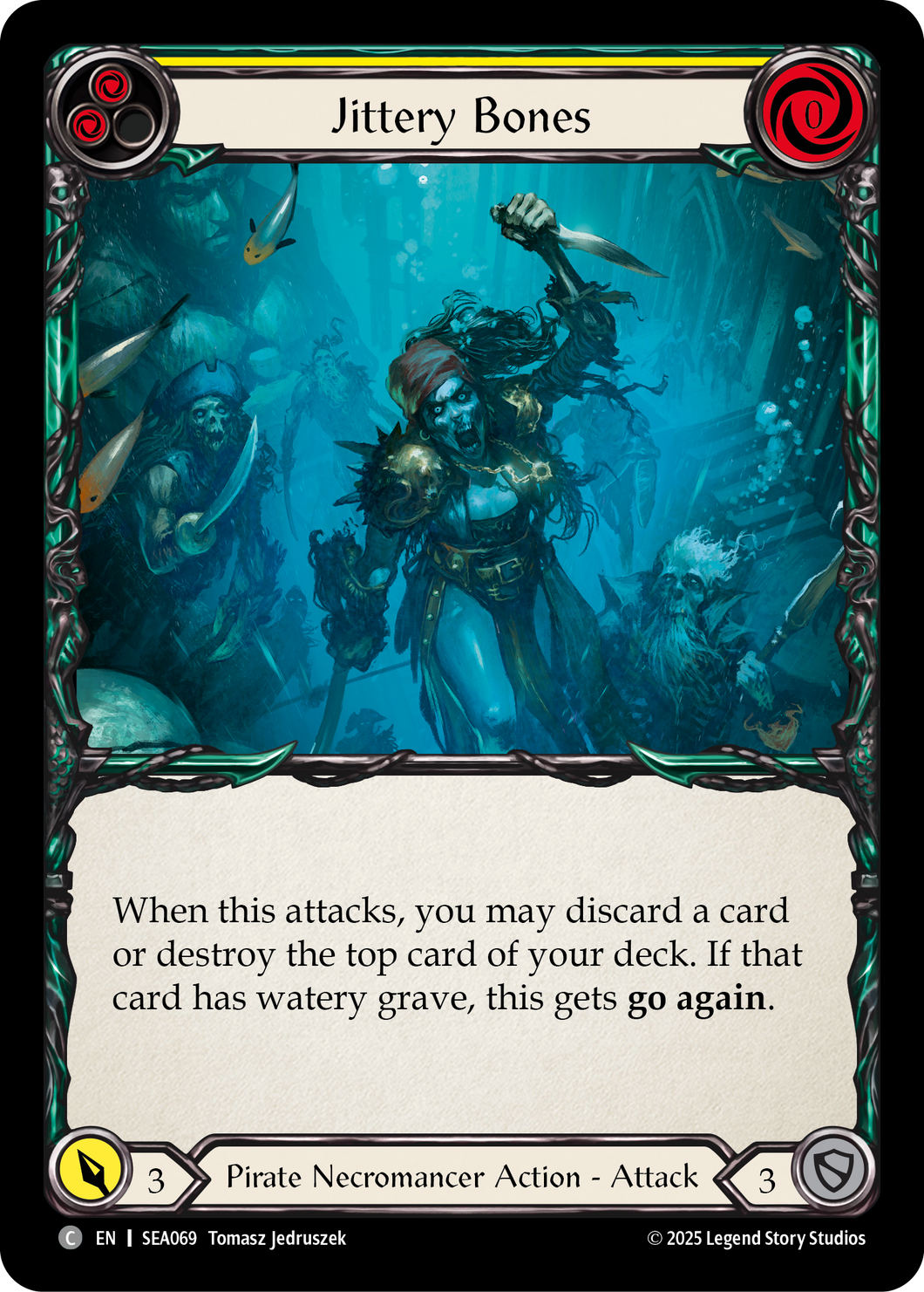 Jittery Bones (Yellow) | Common [Rainbow Foil]