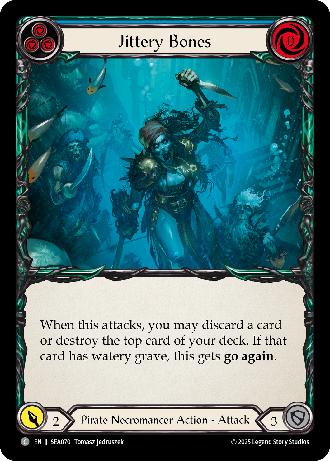 Jittery Bones (Blue) | Common [Rainbow Foil]