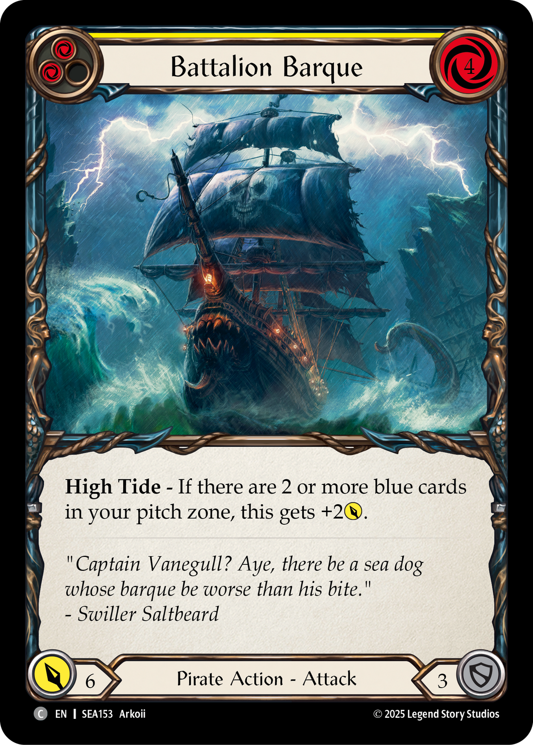 Battalion Barque (Yellow) | Common [Rainbow Foil]
