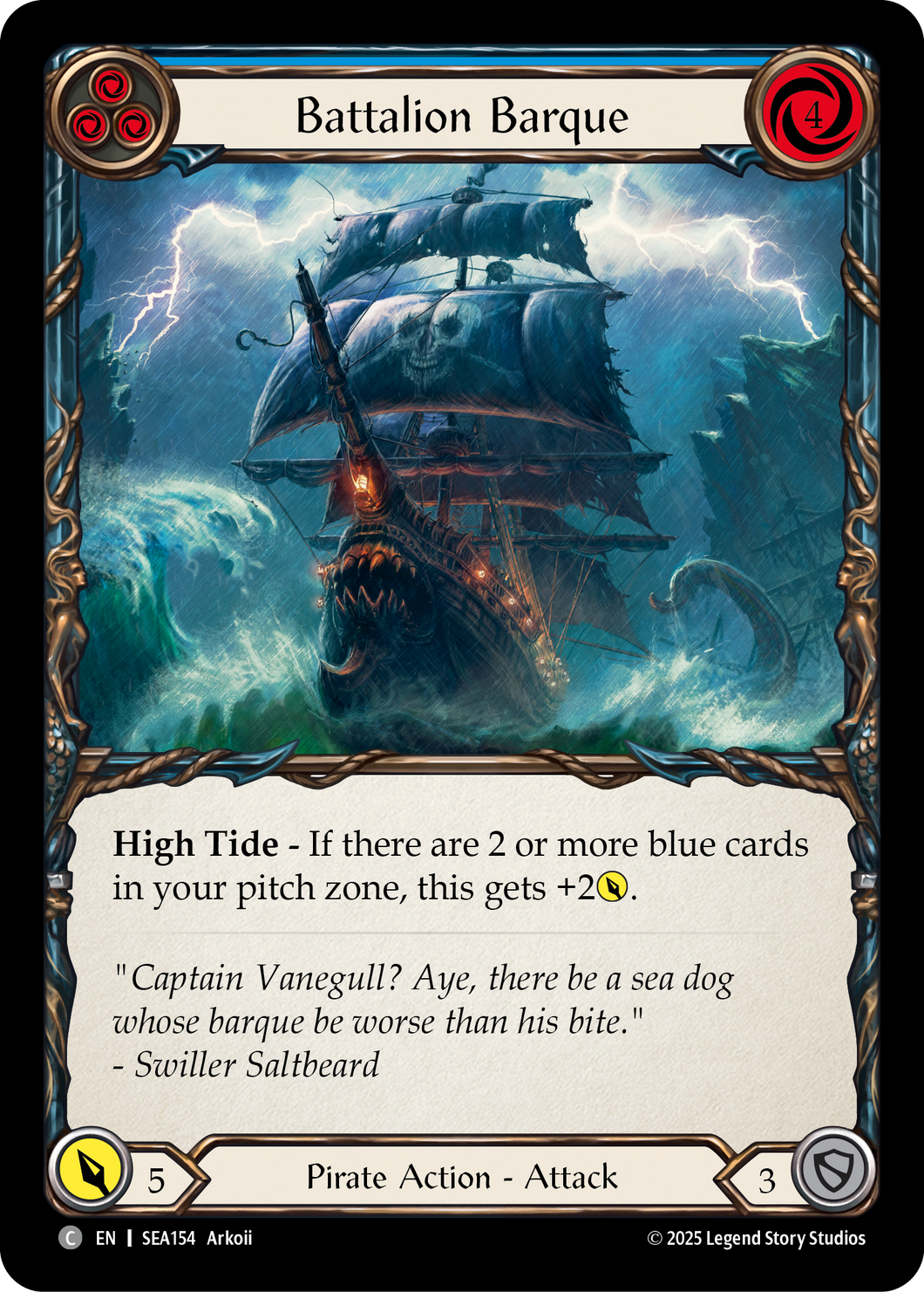 Battalion Barque (Blue) | Common [Rainbow Foil]