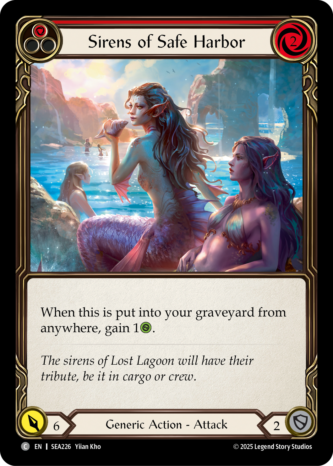Sirens of Safe Harbor (Red) | Common [Rainbow Foil]