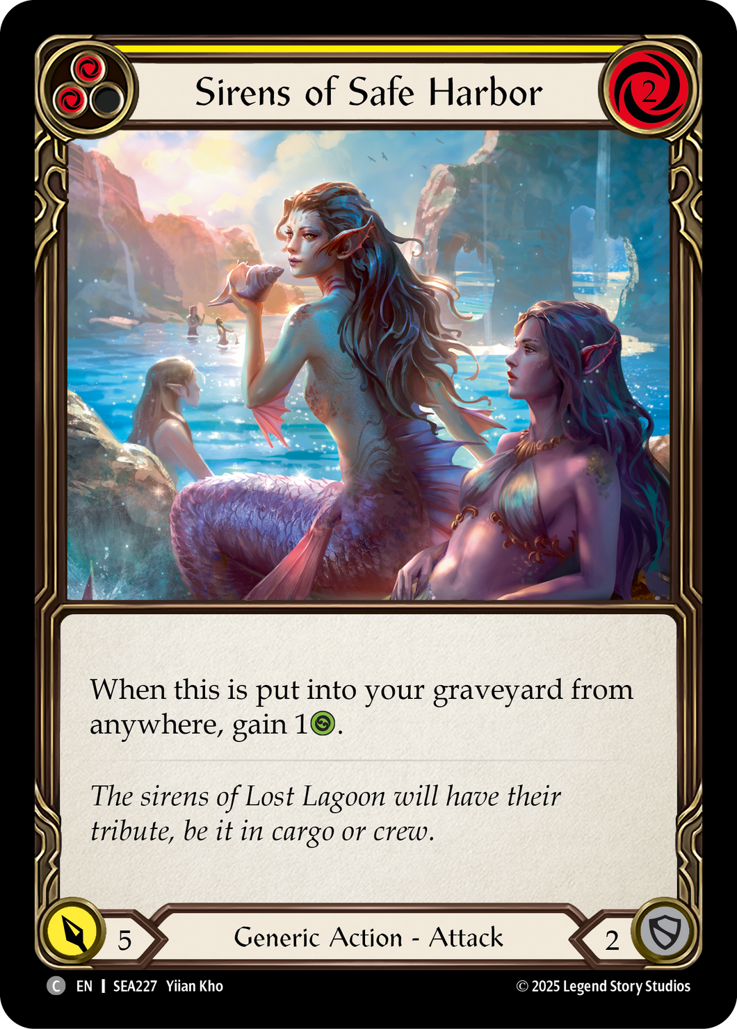 Sirens of Safe Harbor (Yellow) | Common [Rainbow Foil]