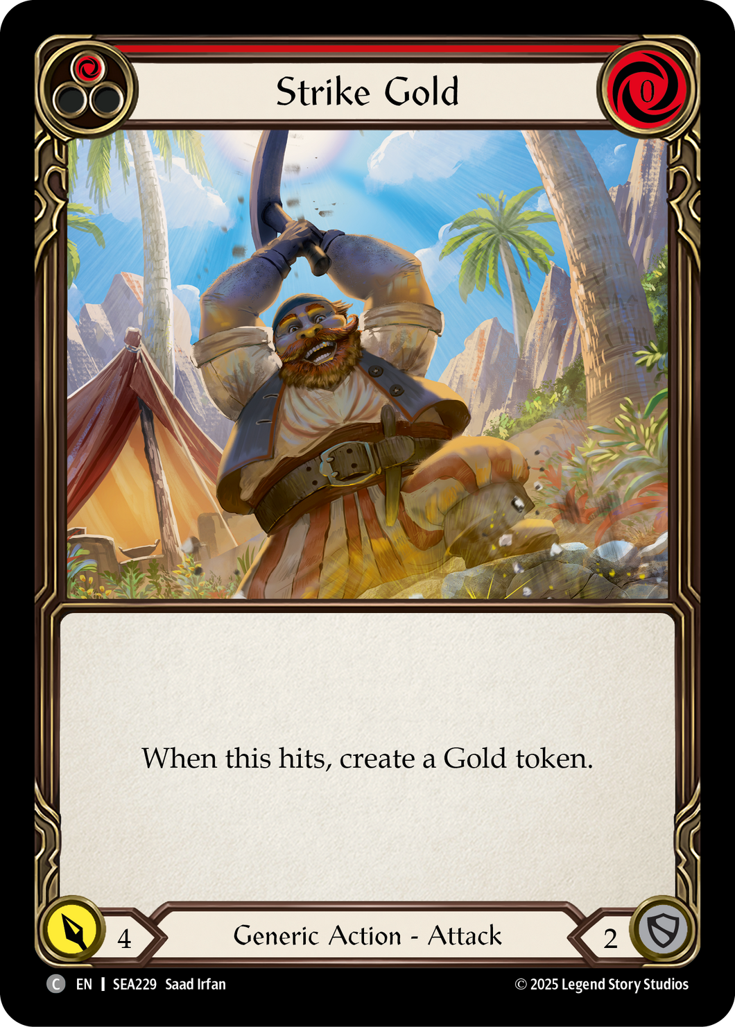 Strike Gold (Red) | Common [Rainbow Foil]