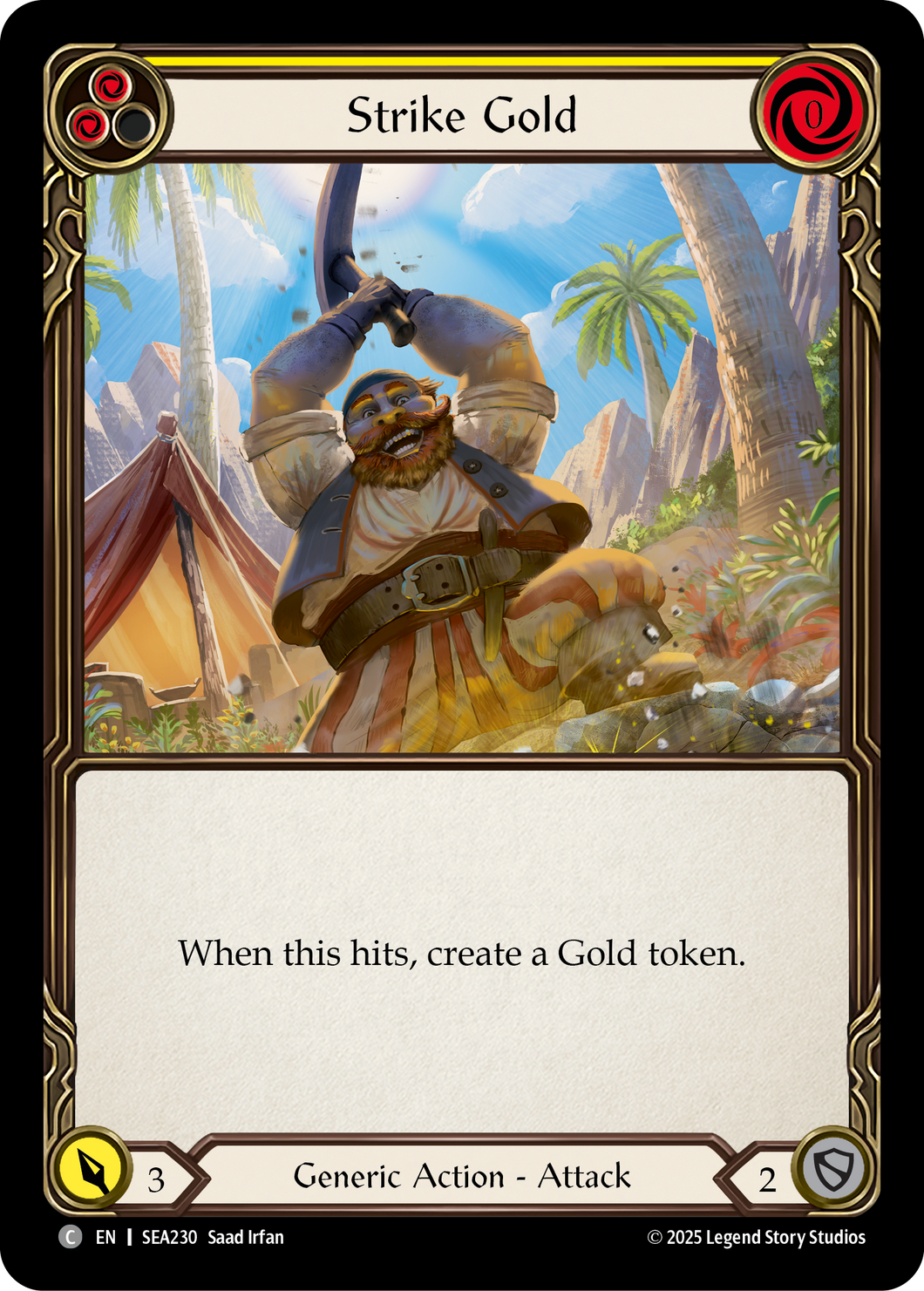 Strike Gold (Yellow) | Common [Rainbow Foil]