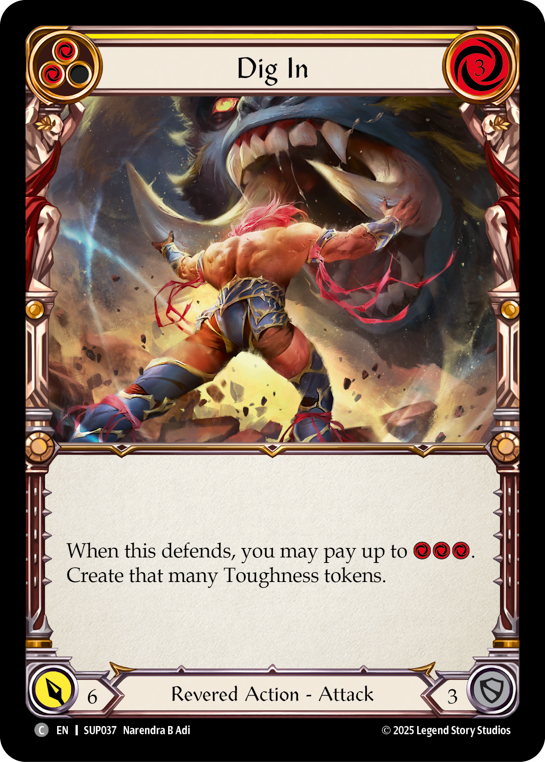 Dig In (Yellow) | Common [Rainbow Foil]