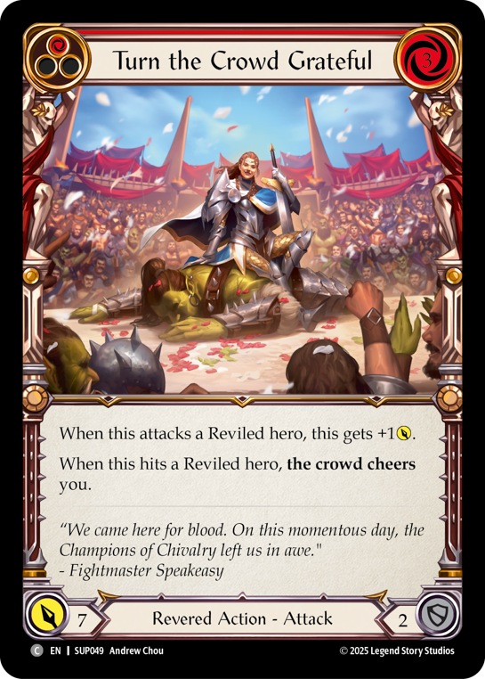 Turn the Crowd Grateful (Red) | Common [Rainbow Foil]