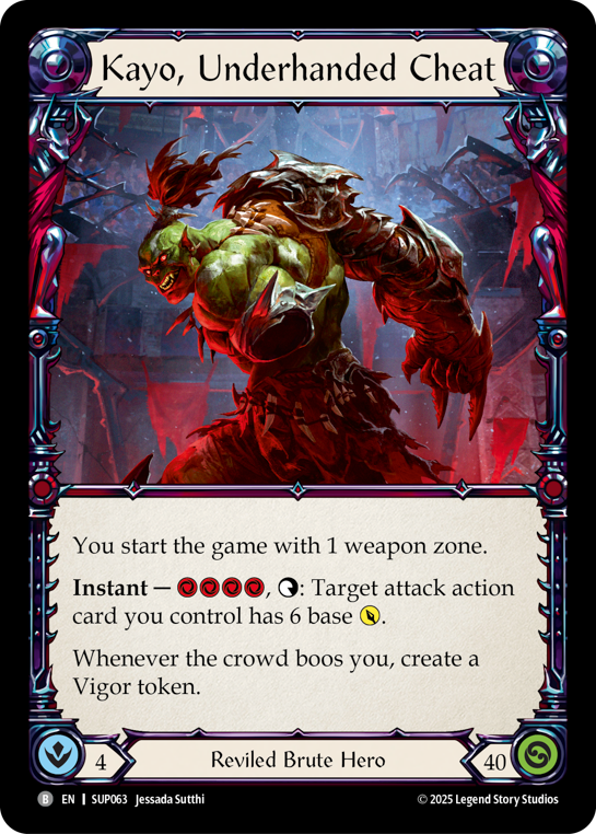 Kayo, Underhanded Cheat | Base