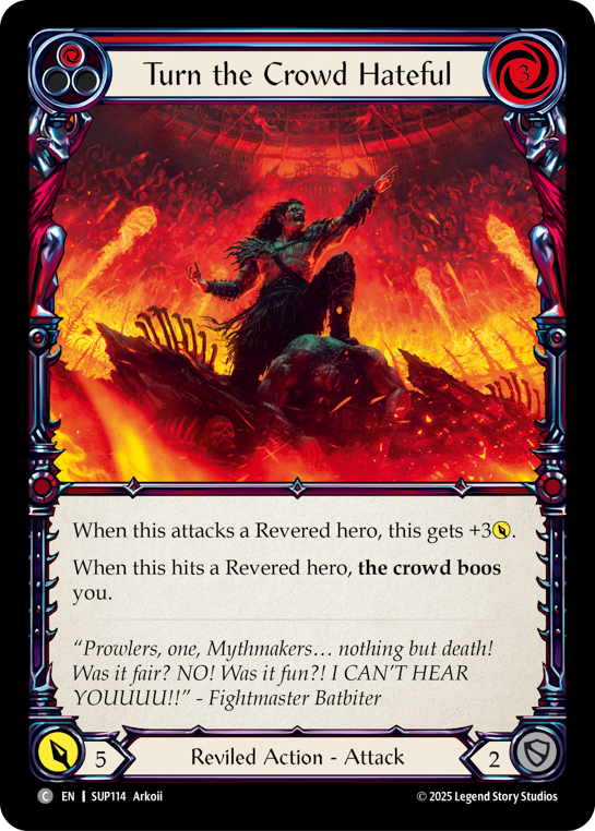 Turn the Crowd Hateful (Red) | Common [Rainbow Foil]