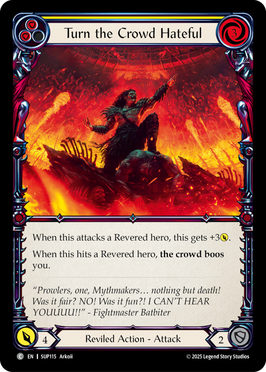 Turn the Crowd Hateful (Yellow) | Common [Rainbow Foil]