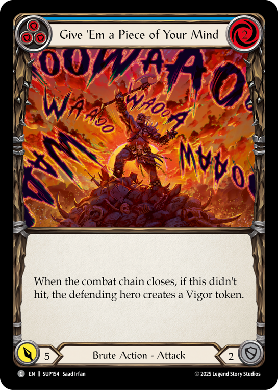 Give 'Em a Piece of Your Mind (Blue) | Common [Rainbow Foil]