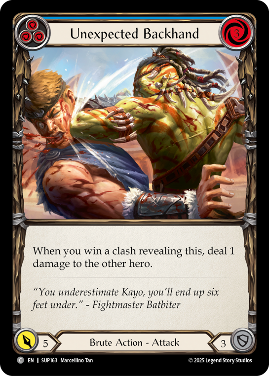 Unexpected Backhand (Blue) | Common