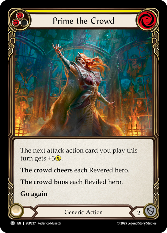 Prime the Crowd (Yellow) | Common [Rainbow Foil]