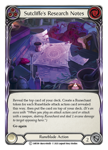 Sutcliffe's Research Notes (Blue) | Common