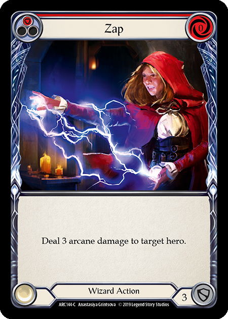 Zap (Red) | Common [Rainbow Foil] - 1st Edition