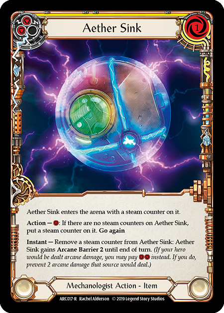 Aether Sink (Yellow) | Rare [Rainbow Foil] - 1st Edition