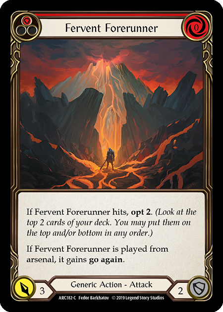 Fervent Forerunner (Red) | Common [Rainbow Foil] - 1st Edition