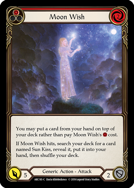 Moon Wish (Red) | Common [Rainbow Foil] - 1st Edition