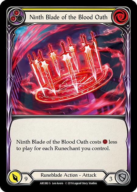 Ninth Blade of the Blood Oath | Super Rare [Rainbow Foil] - 1st Edition