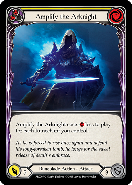 Amplify the Arknight (Yellow) | Common [Rainbow Foil] - 1st Edition