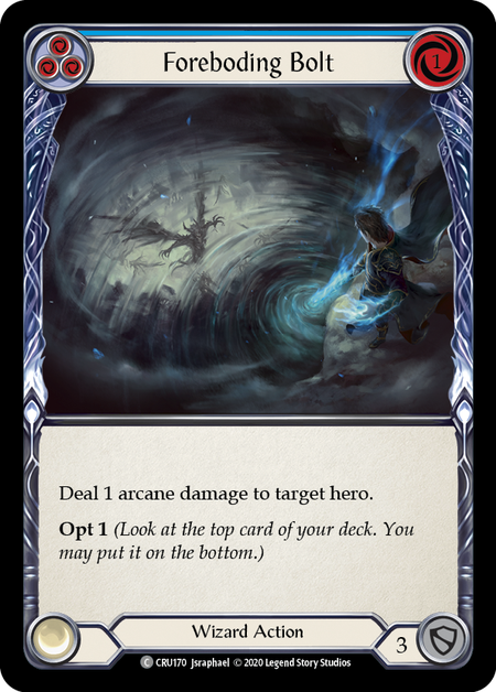 Foreboding Bolt (Blue) | Common - 1st Edition