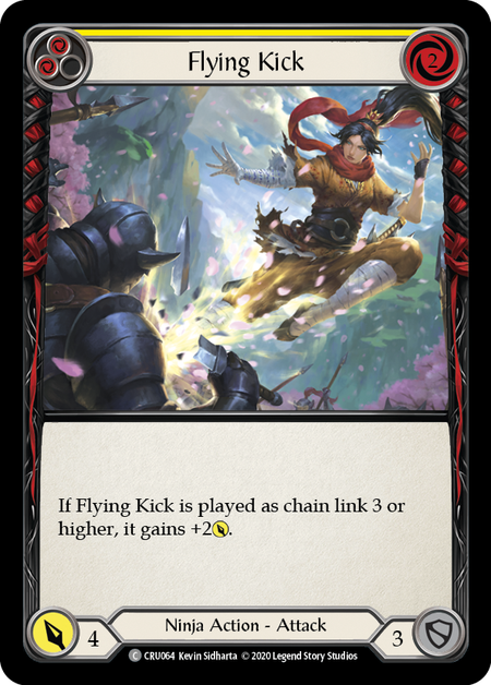 Flying Kick (Yellow) | Common - 1st Edition