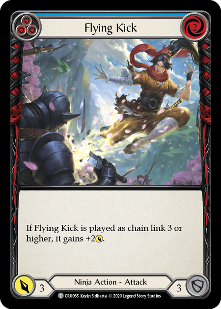 Flying Kick (Blue) | Common - 1st Edition