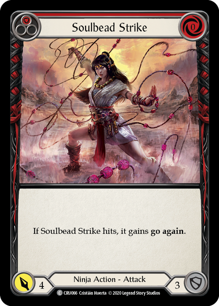 Soulbead Strike (Red) | Common [Rainbow Foil] - 1st Edition