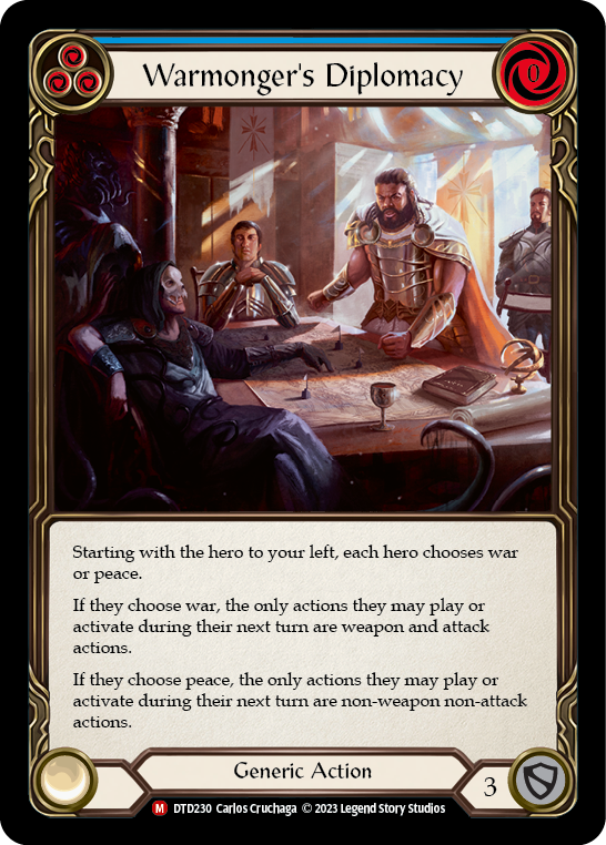 【FaB】Warmonger's Diplomacy 3枚セット Warmonger's Diplomacy [M] 【公式通販】