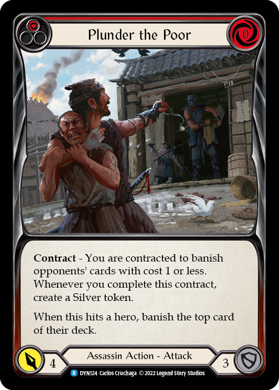 Plunder the Poor (Red) | Rare [Rainbow Foil]