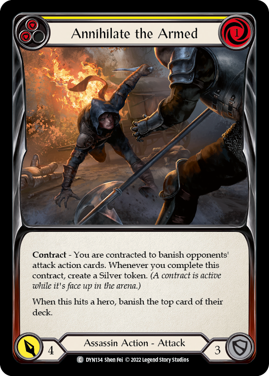 Annihilate the Armed (Yellow) | Common [Rainbow Foil]