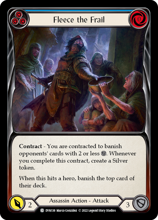 Fleece the Frail (Blue) | Common [Rainbow Foil]