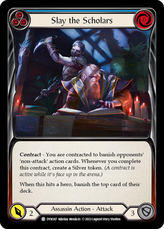 Slay the Scholars (Blue) | Common [Rainbow Foil]