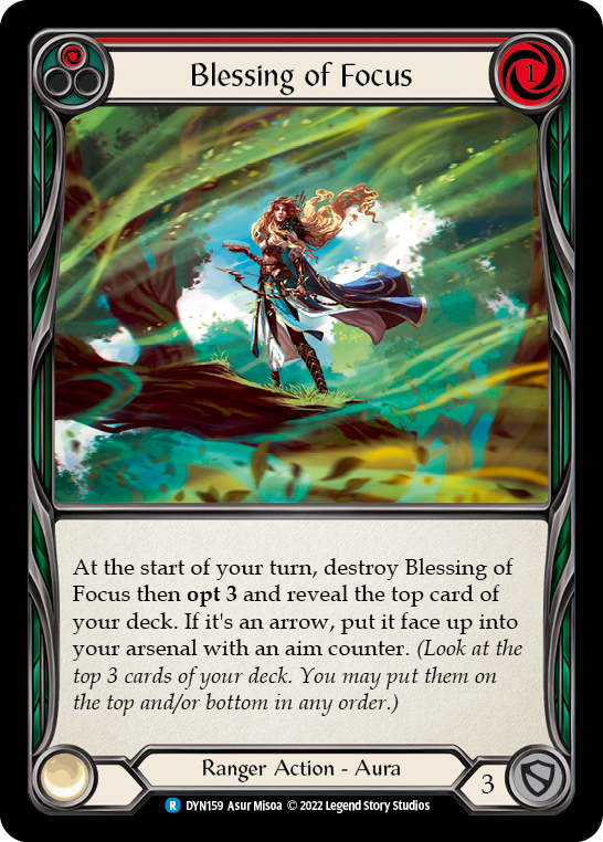 Blessing of Focus (Red) | Rare [Rainbow Foil]