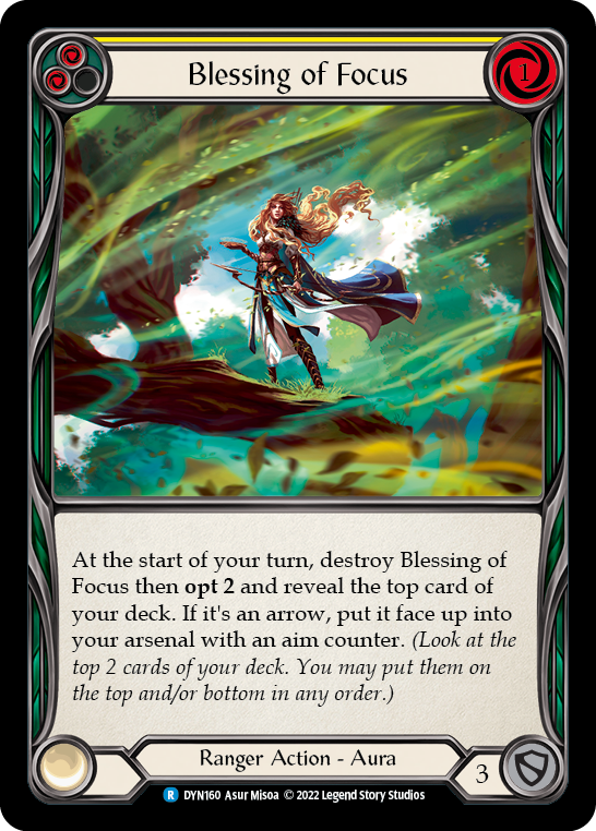 Blessing of Focus (Yellow) | Rare [Rainbow Foil]