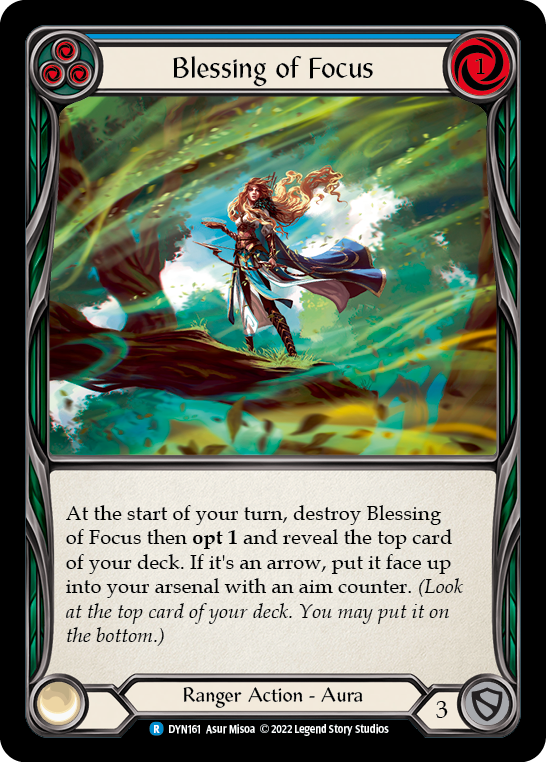 Blessing of Focus (Blue) | Rare [Rainbow Foil]