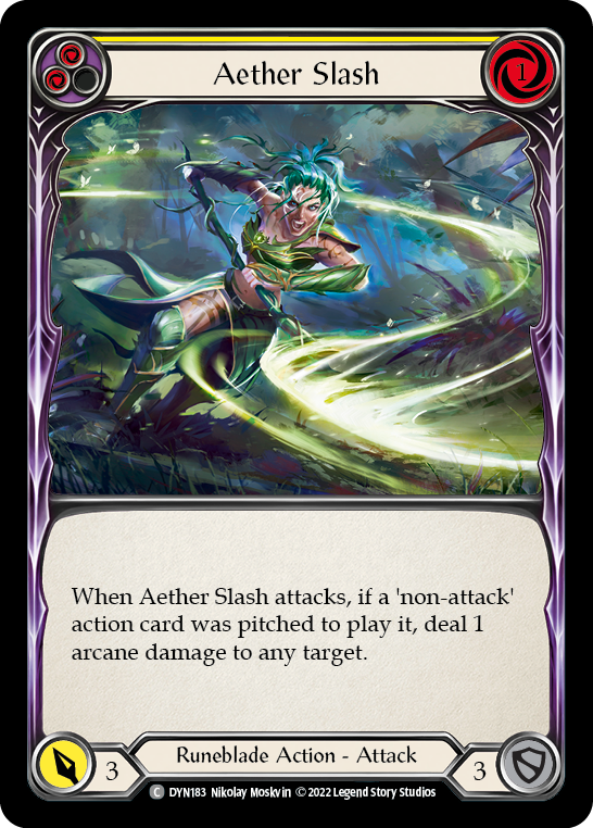 Aether Slash (Yellow) | Common [Rainbow Foil]
